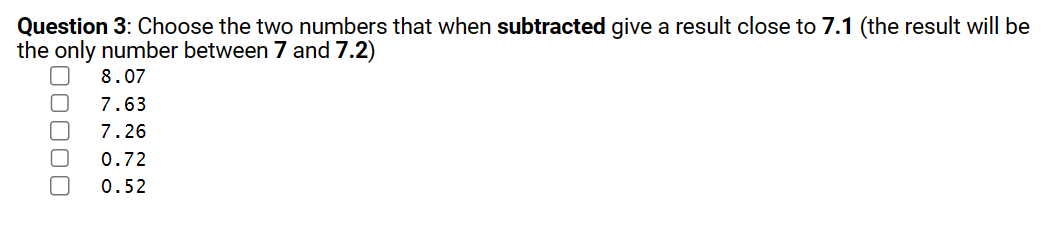 Solved Question 3: Choose the two numbers that when | Chegg.com