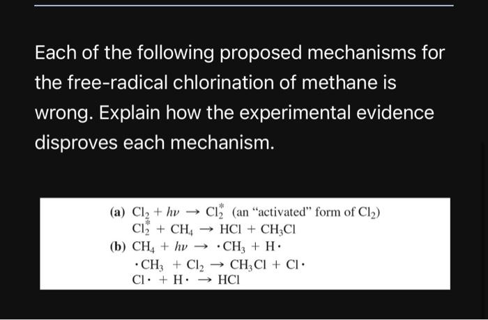 Solved Each of the following proposed mechanisms for the | Chegg.com