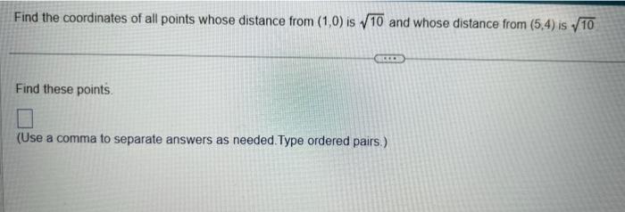 Solved Find the coordinates of all points whose distance | Chegg.com