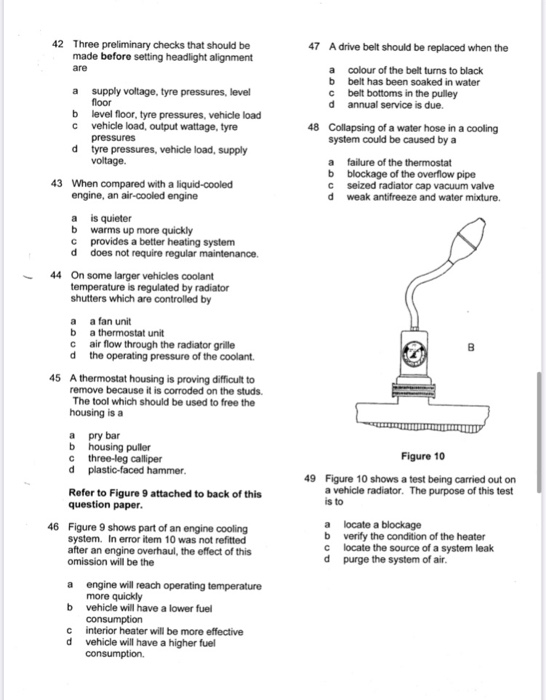 Solved Motor Vehicle Engineering*multipiechoice Questions *
