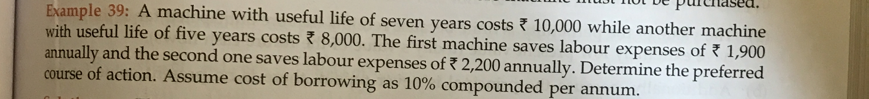 Solved Example 39: A machine with useful life of seven years | Chegg.com