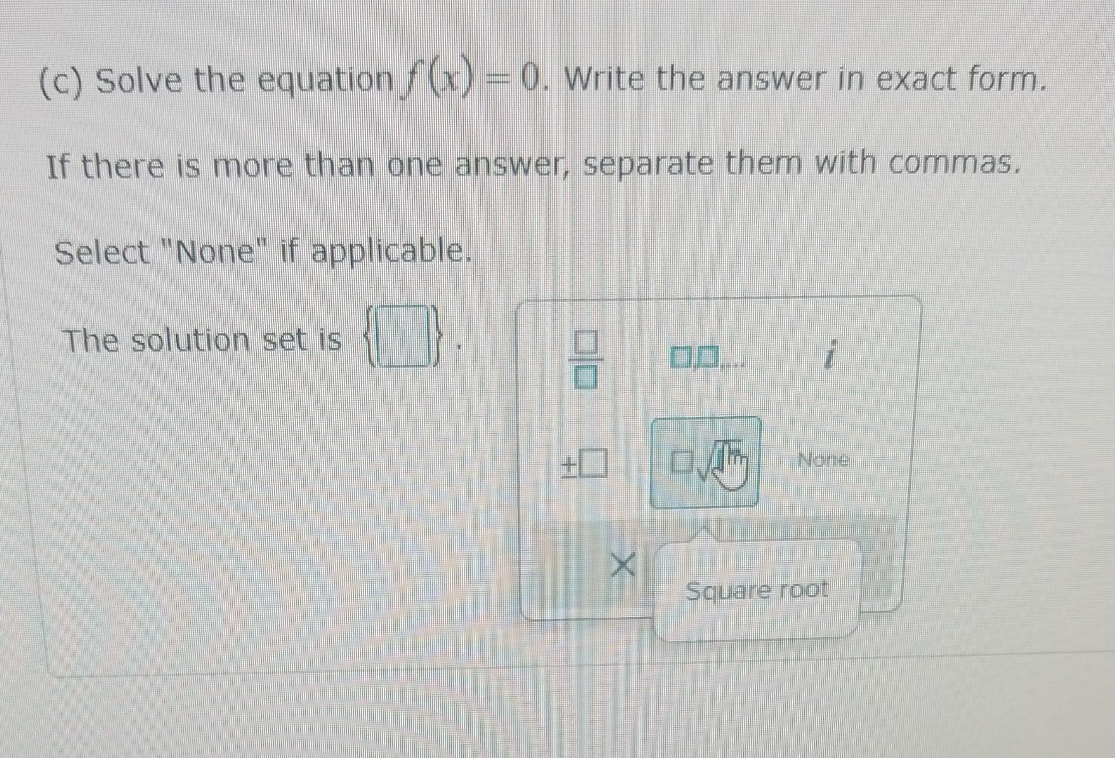 Solved f(-1)-104. Solve for c to get -52c =-104 Divide -52