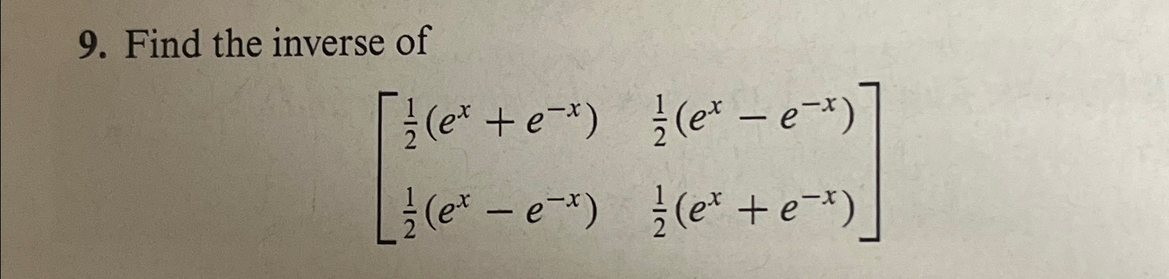 Solved Find the inverse | Chegg.com