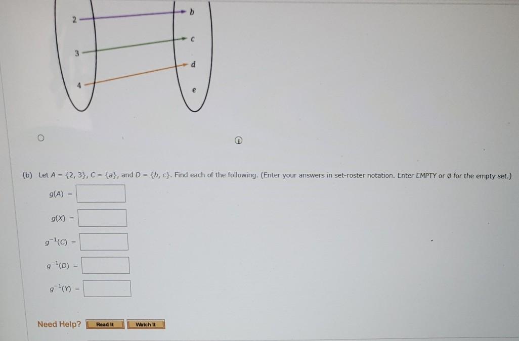 Solved Let X = {1,2,3,4} And Y = {a,b,c,d,e). Define G: X Y | Chegg.com