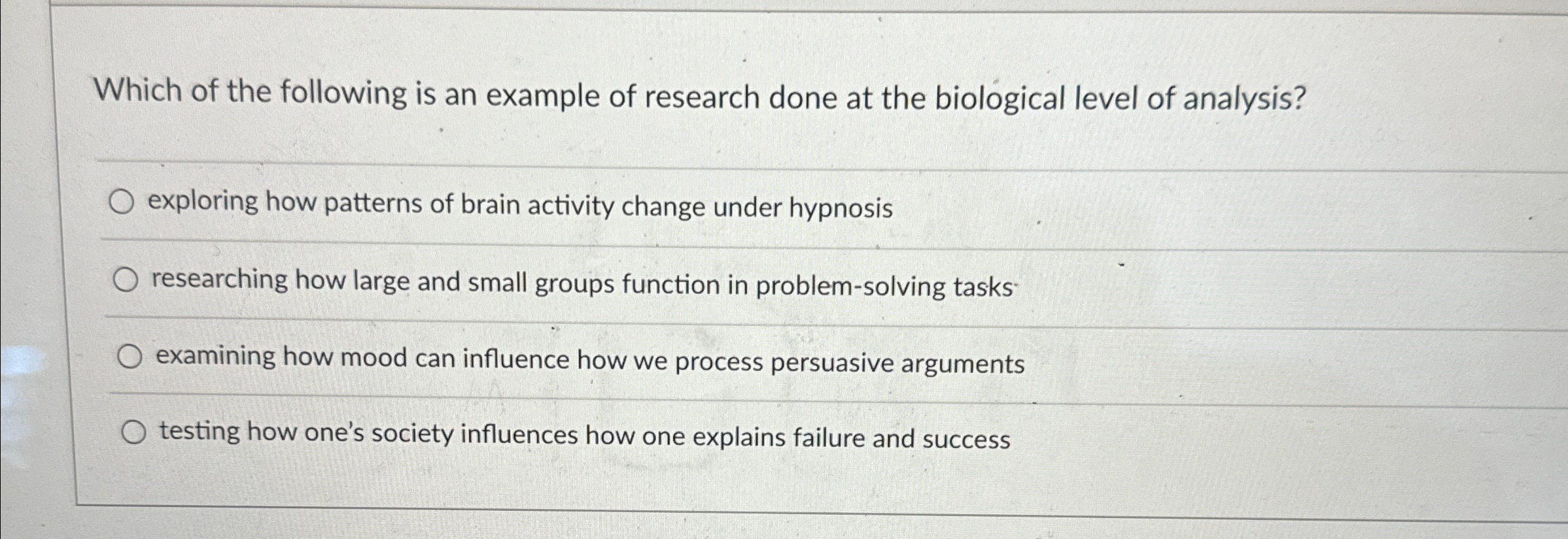 Solved Which of the following is an example of research done | Chegg.com