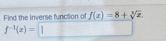 Solved f(x)=8+3x | Chegg.com