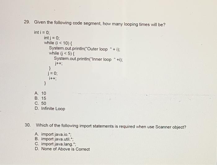 Solved 5. What is the output of following Java code segment? | Chegg.com