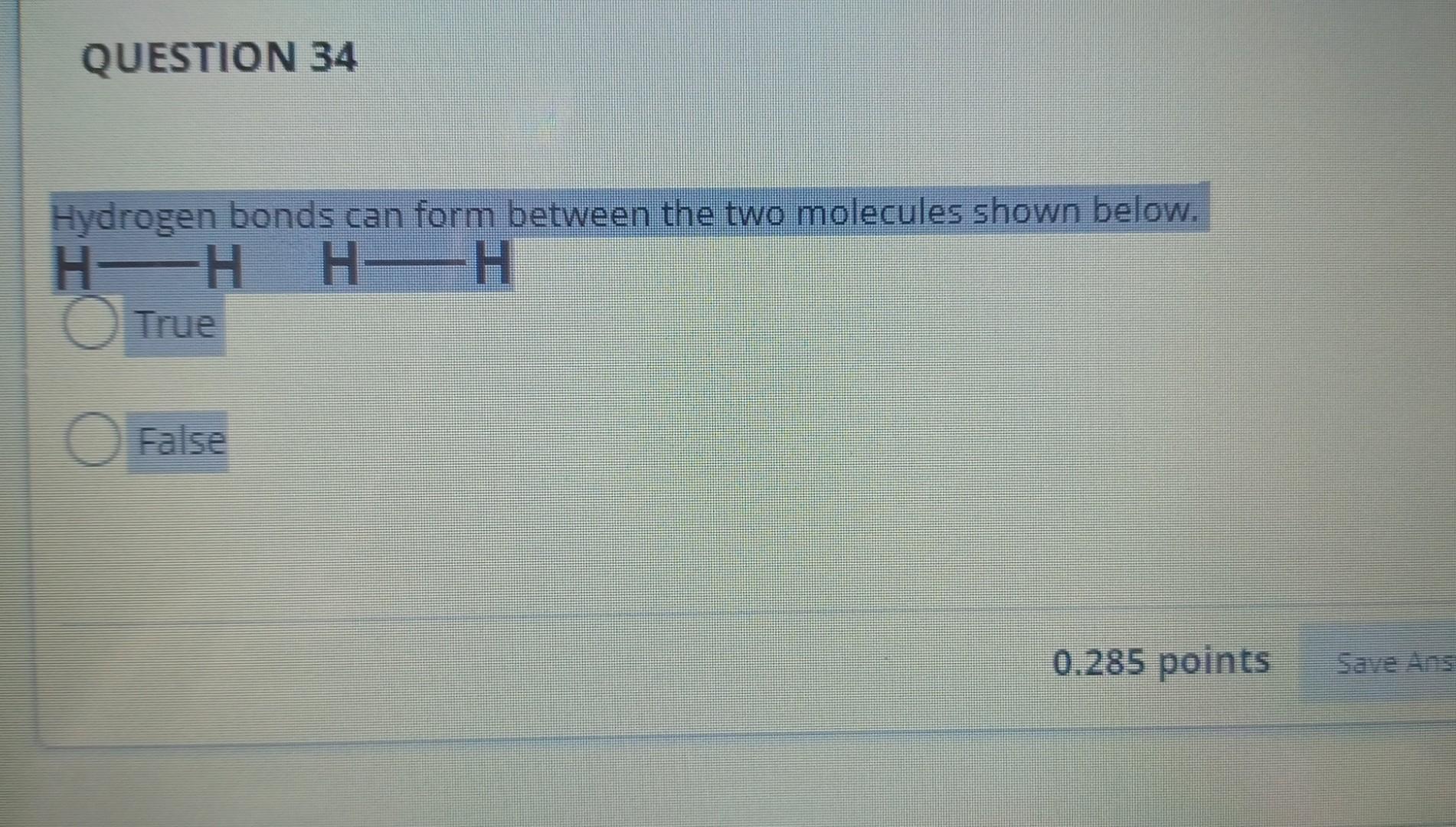 can hydrogen bonds form between nonpolar molecules