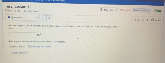 Test Lesson 11 Score 0 9 10 2 10 Answered Thr24mins Chegg Com