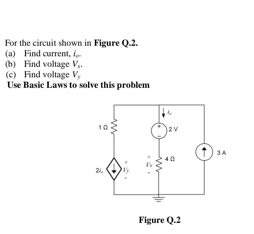 Solved For the circuit shown in Figure Q.2. (a) Find | Chegg.com