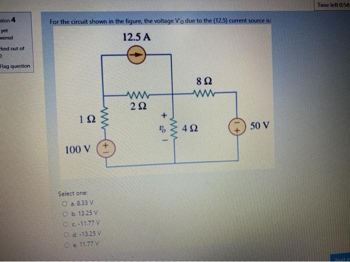 Solved Question 3 For the circuit shown in the figure, the | Chegg.com