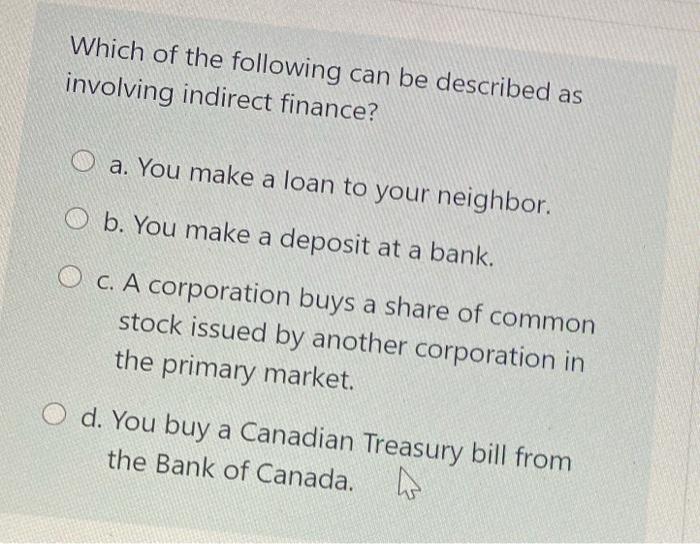 Solved Which Of The Following Can Be Described As Involving | Chegg.com