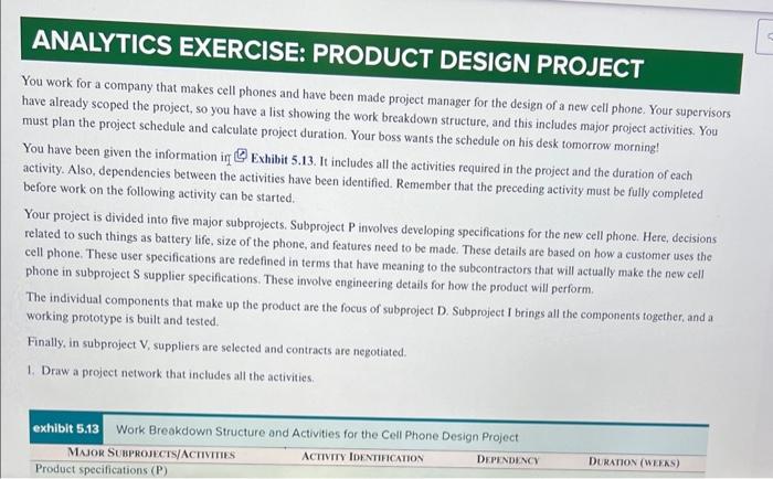 Solved You work for a company that makes cell phones and | Chegg.com