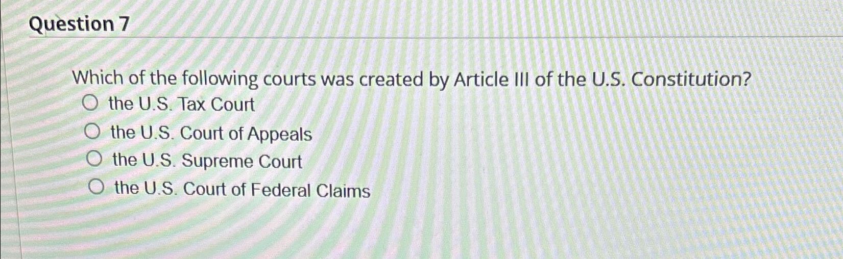 What court was created by hot sale the constitution