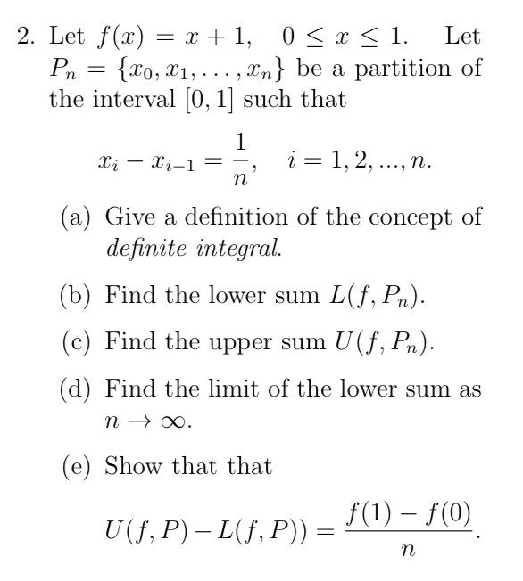 Solved 2 Let F X X 1 0 X 1 Let Pn 21 Chegg Com