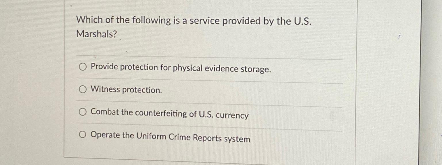 Solved Which of the following is a service provided by the | Chegg.com