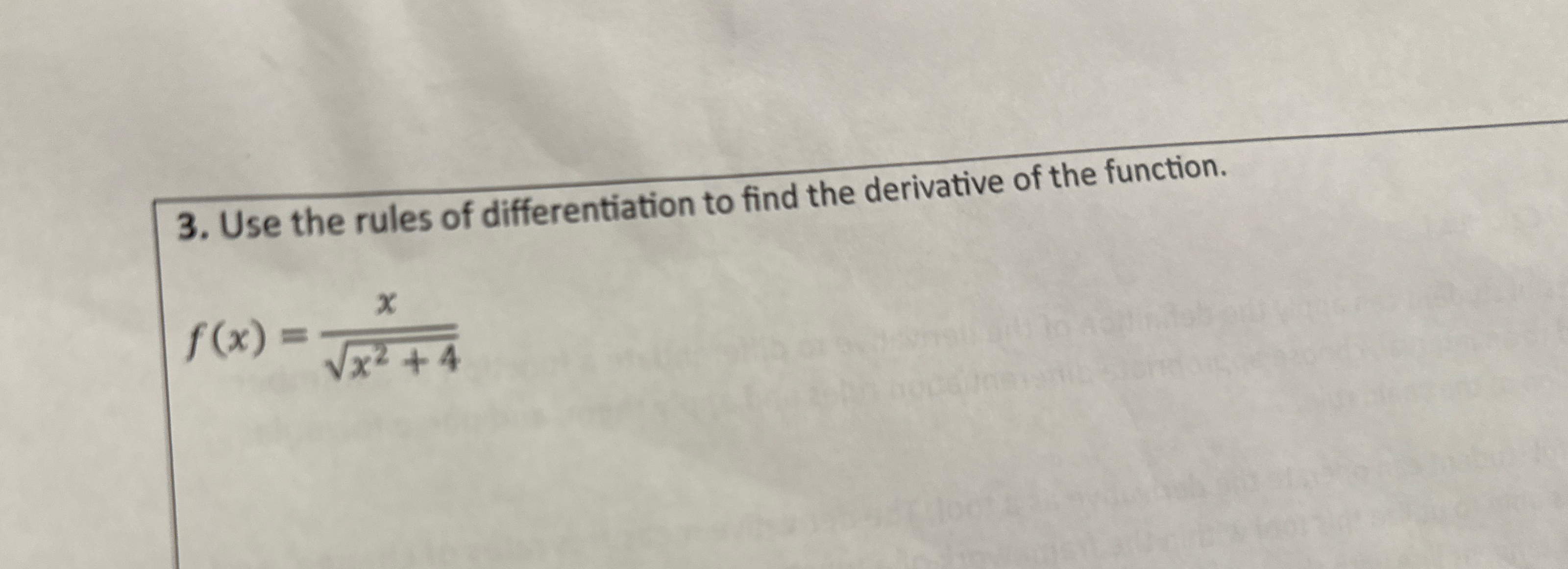 Solved Use the rules of differentiation to find the | Chegg.com