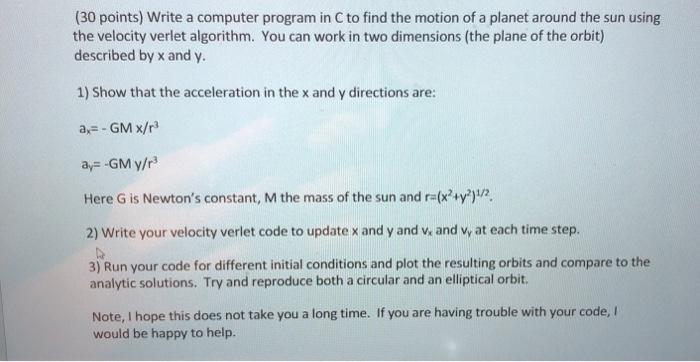 Solved (30 points) Write a computer program in C to find the | Chegg.com