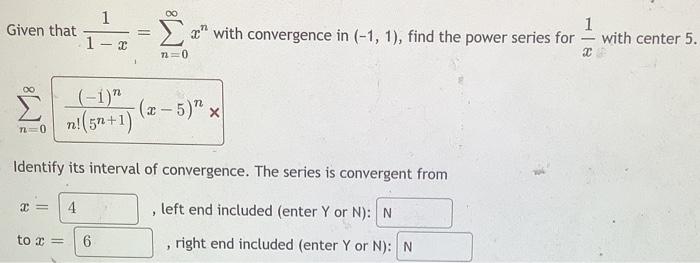 Solved 1 1 Given That I X With Convergence In 1 1 Chegg Com