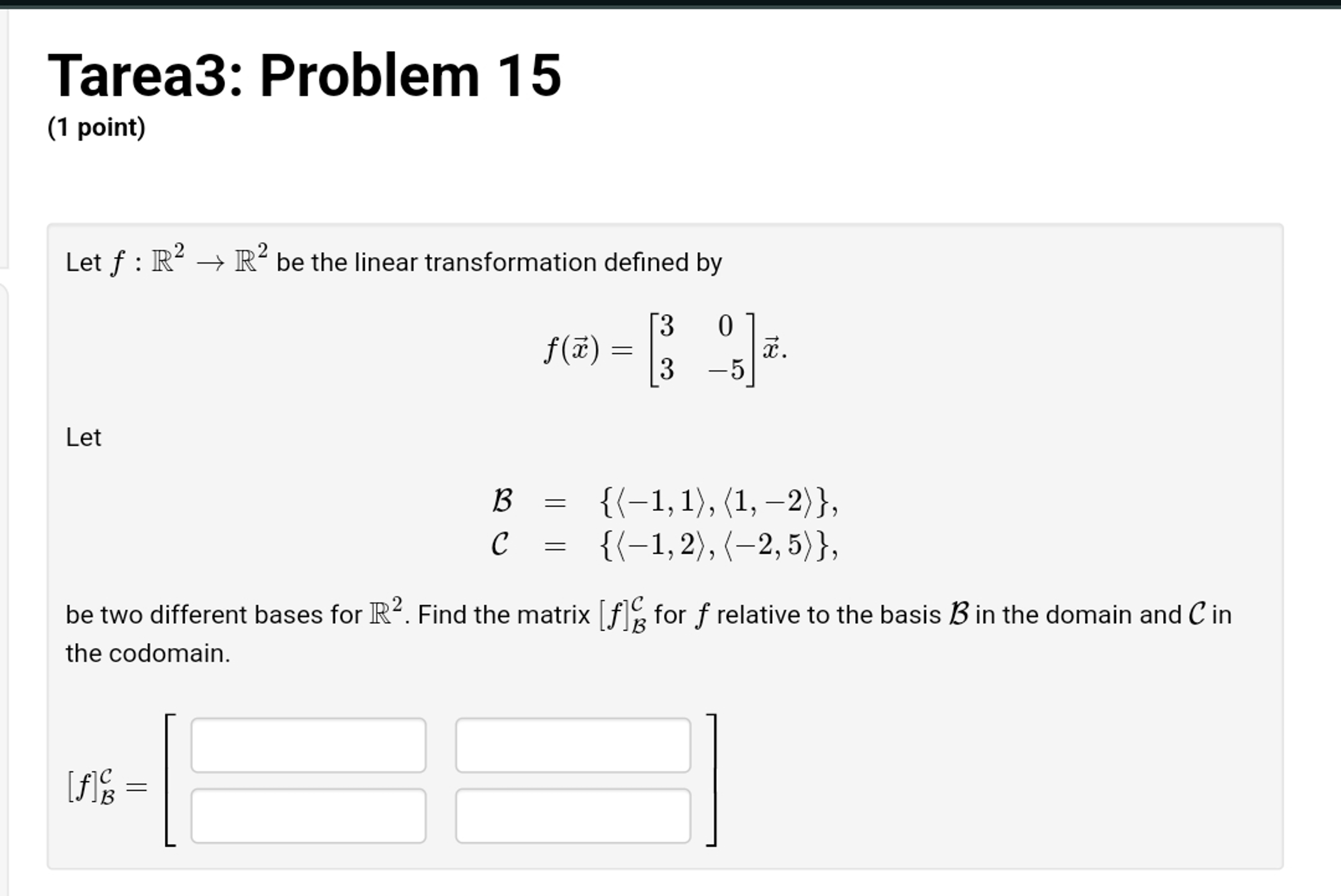 Solved Let F R2→r2 ﻿be The Linear Transformation Defined