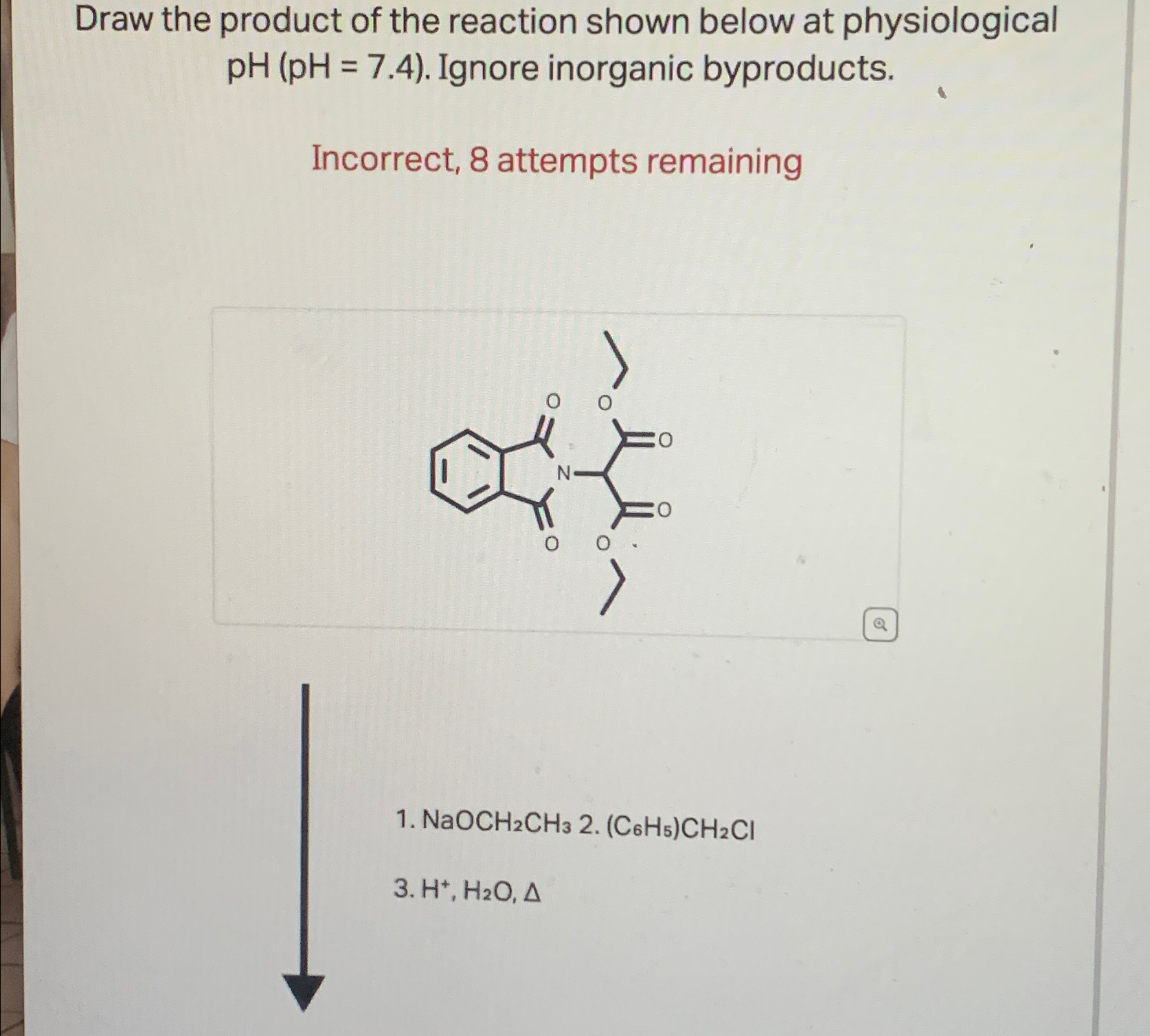 Solved Draw the product of the reaction shown below at | Chegg.com