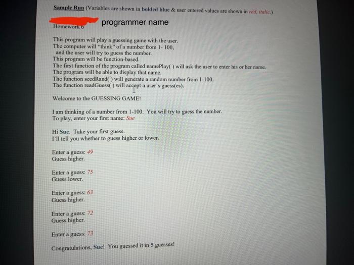 Solved Can someone show me how how to list this program in | Chegg.com