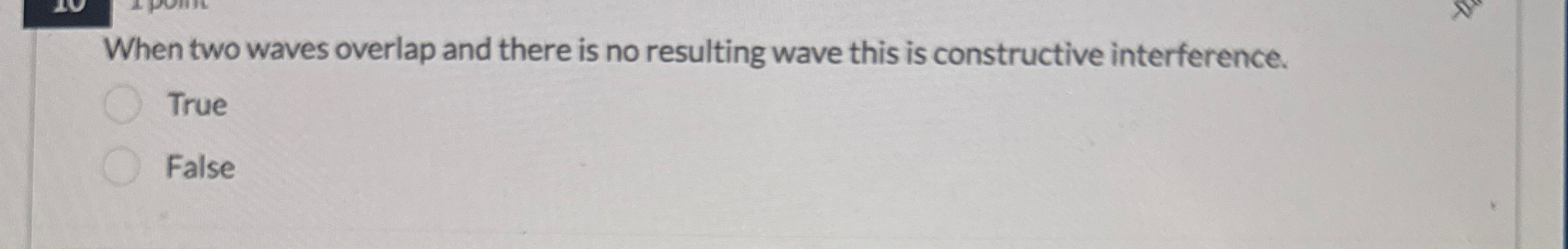 Solved When two waves overlap and there is no resulting wave | Chegg.com