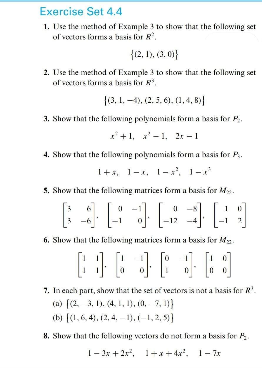 Solved 1. Use The Method Of Example 3 To Show That The | Chegg.com