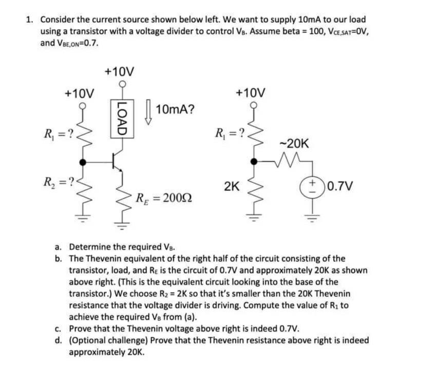 Solved 1. Consider The Current Source Shown Below Left. We | Chegg.com