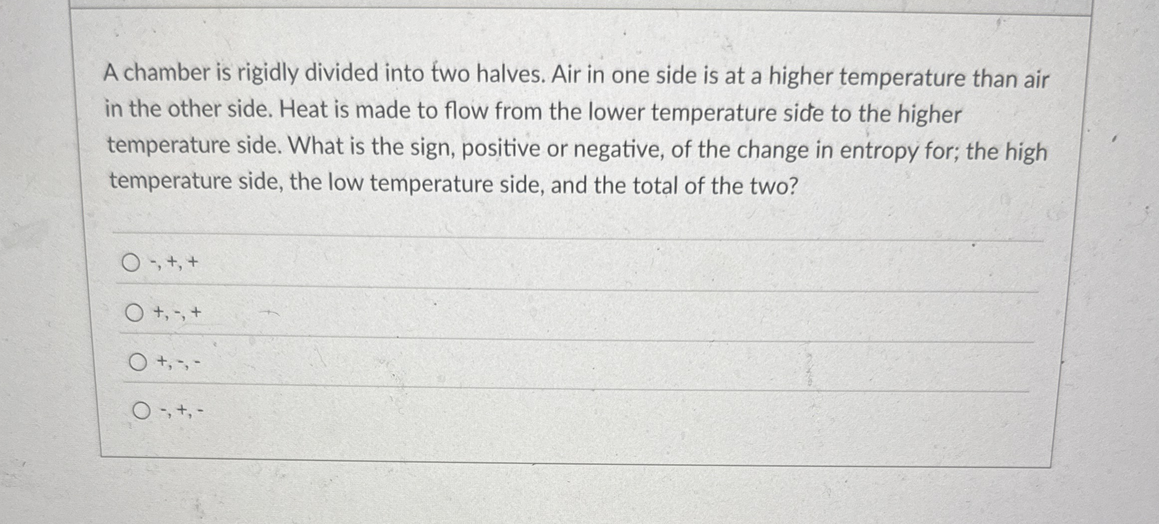 Solved A chamber is rigidly divided into two halves. Air in | Chegg.com