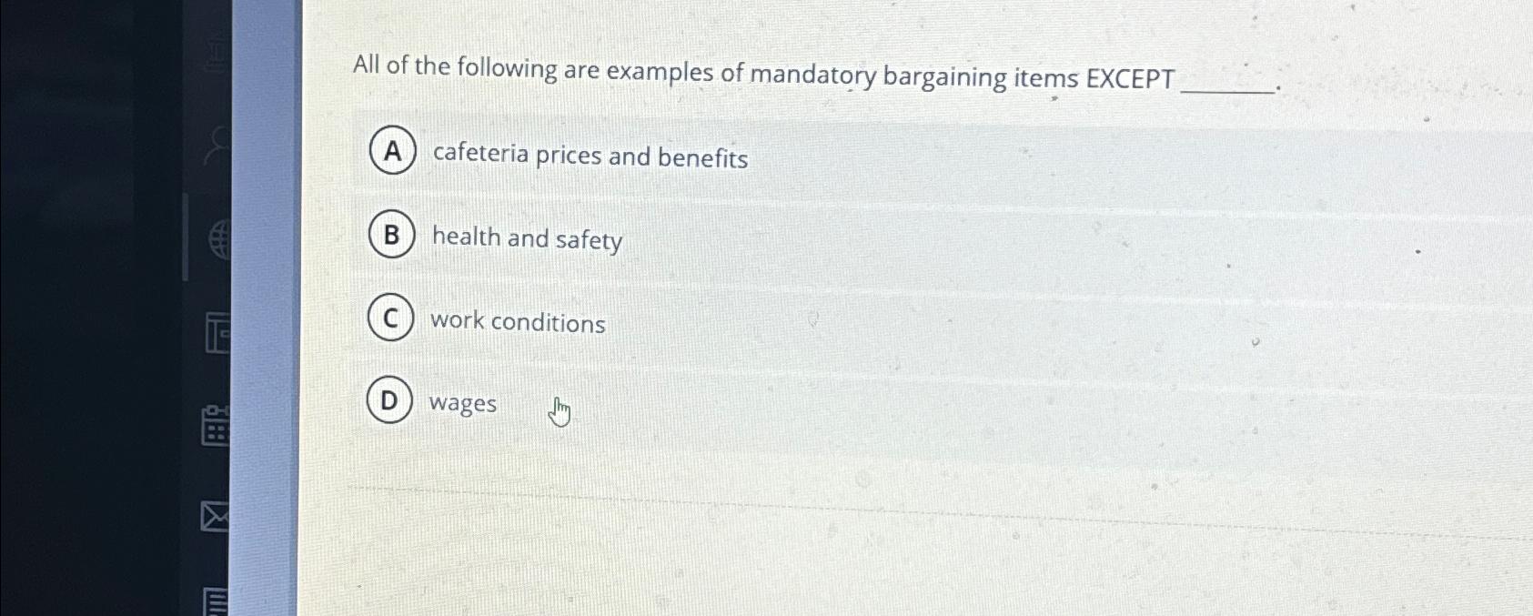 Solved All Of The Following Are Examples Of Mandatory | Chegg.com