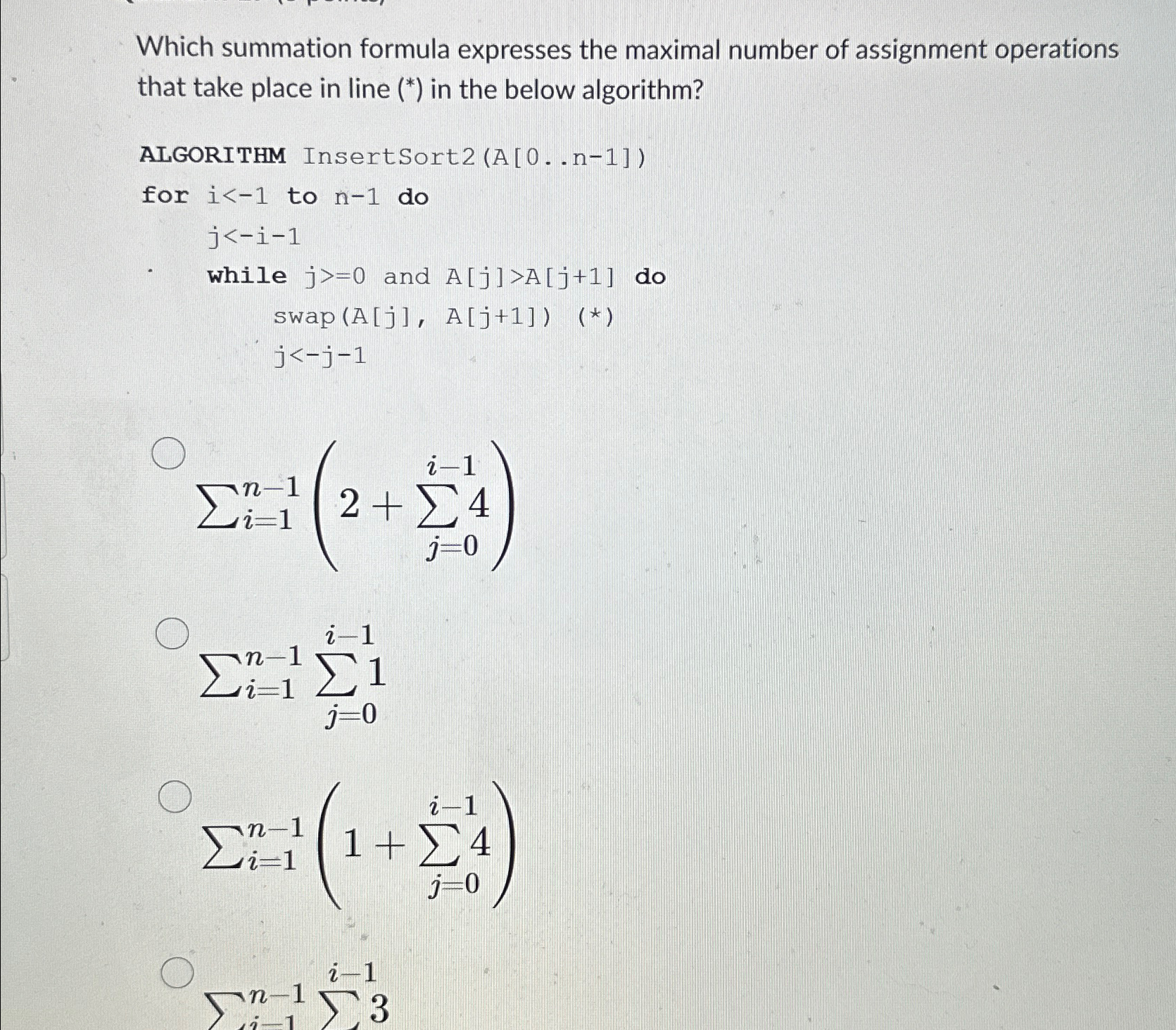 Solved Which summation formula expresses the maximal number | Chegg.com