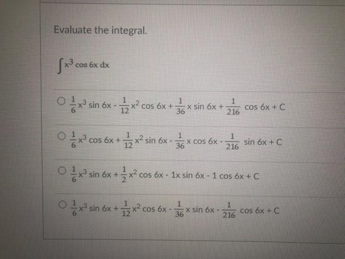 integration sin 6x cos 6x sin 2 x cos 2 x dx