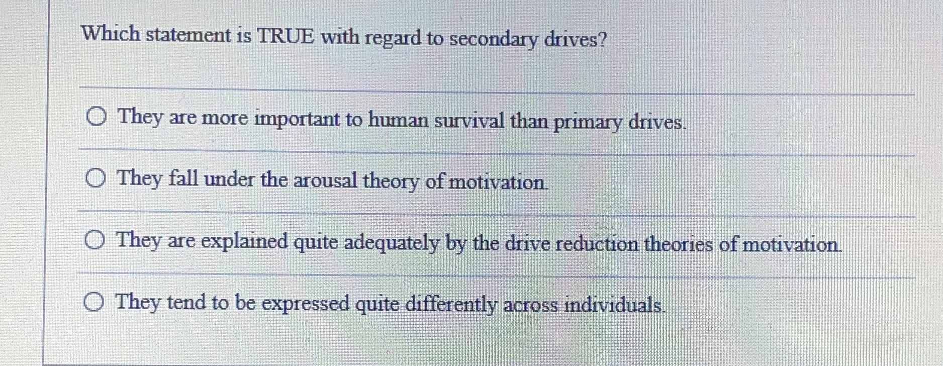 Solved Which statement is TRUE with regard to secondary | Chegg.com