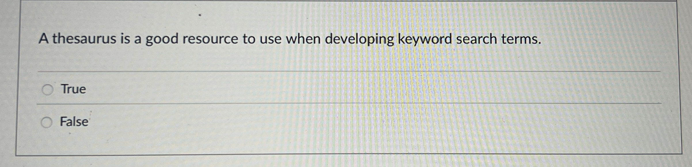 Solved A thesaurus is a good resource to use when developing