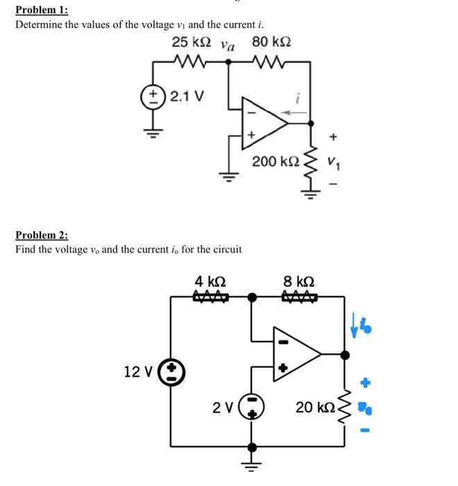 Solved Problem 1: Determine The Values Of The Voltage V1 And | Chegg.com