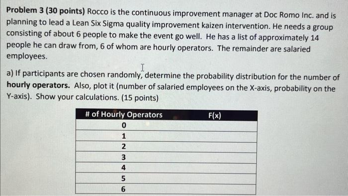 Solved Problem 3 ( 30 points) Rocco is the continuous | Chegg.com