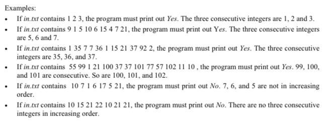 Solved Write a program called Three in Java that reads a | Chegg.com
