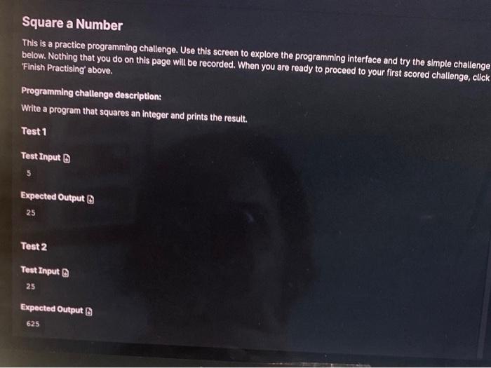 Solved Square a Number This is a practice programming | Chegg.com