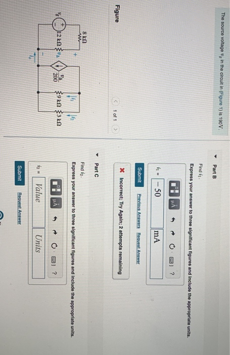 Solved The source voltage v, in the circuit in (Figure 1) is | Chegg.com