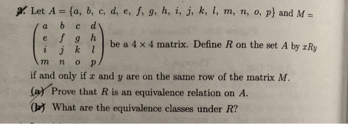 Solved 3 Let A A B C D E F G H I J K L M Chegg Com