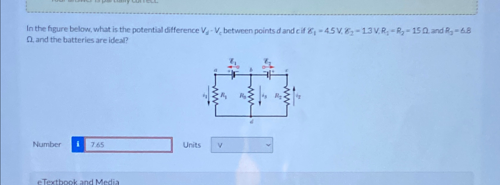 Solved In the figure below, what is the potential difference