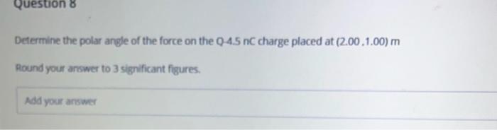 Solved Questions Two point charges are located as follows: | Chegg.com