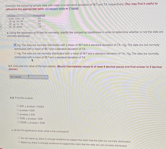 Solved Consider the following sample data with mean and | Chegg.com