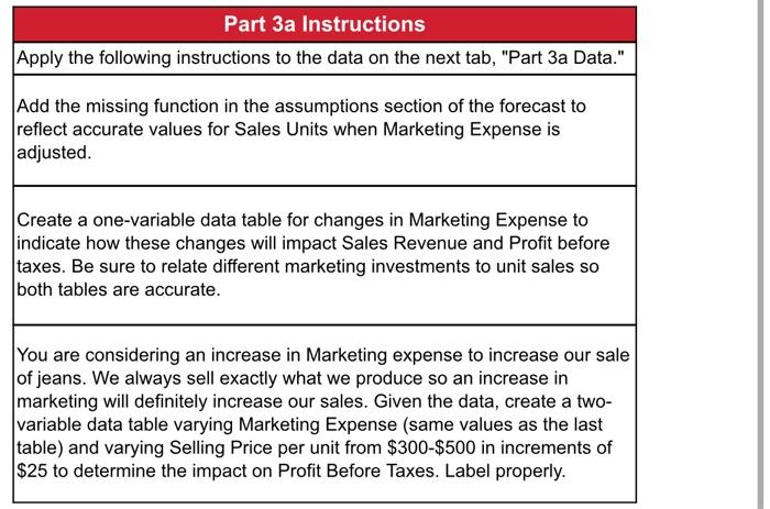 Solved Part 3a Instructions Apply the following instructions | Chegg.com