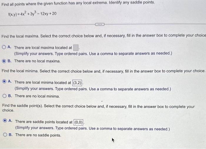 Solved Find all points where the given function has any | Chegg.com