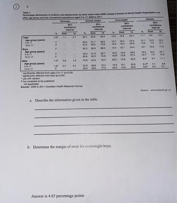 Solved 4 98 102 19 4 Table 1 Percentage Distribution Of Chegg Com