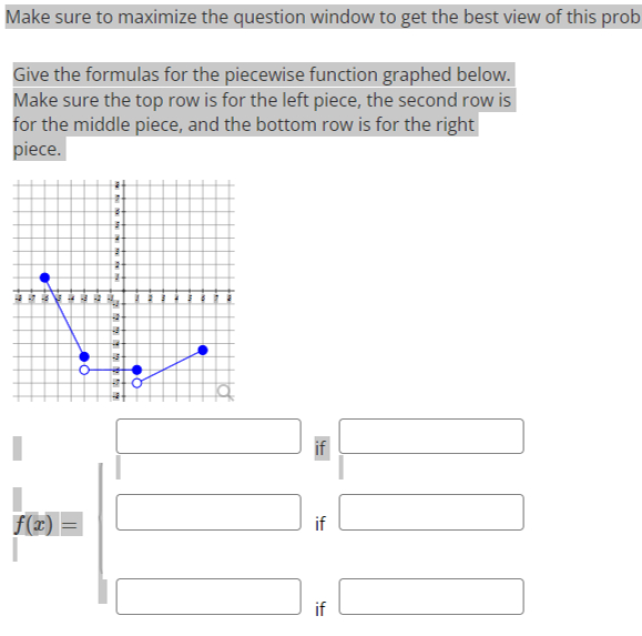 Solved Make sure to maximize the question window to get the | Chegg.com
