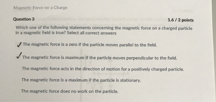 Solved Which Of The Following Statements Concerningthe Ma