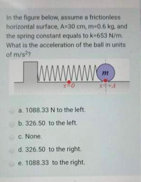 Solved In The Figure Below, Assume A Frictionless Horizontal | Chegg.com